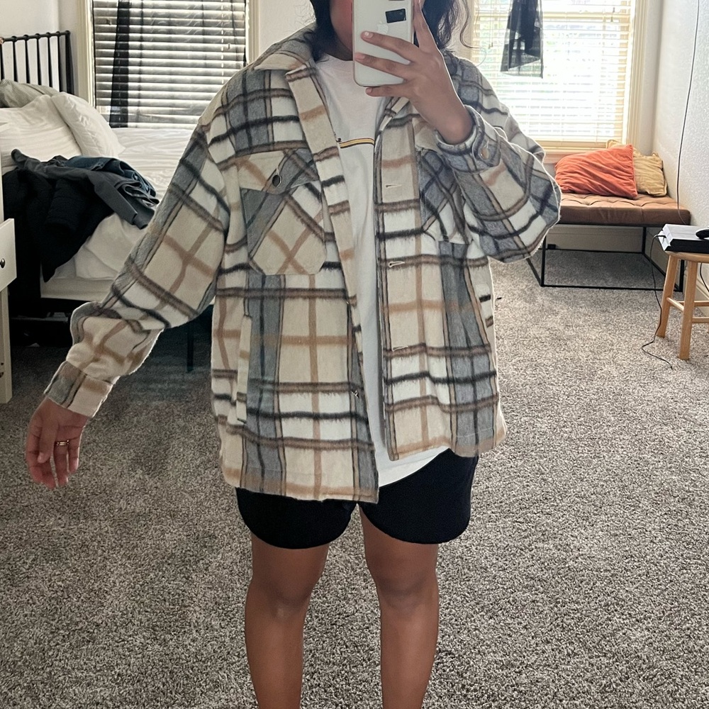 Zara Oversized Flannel Shacket